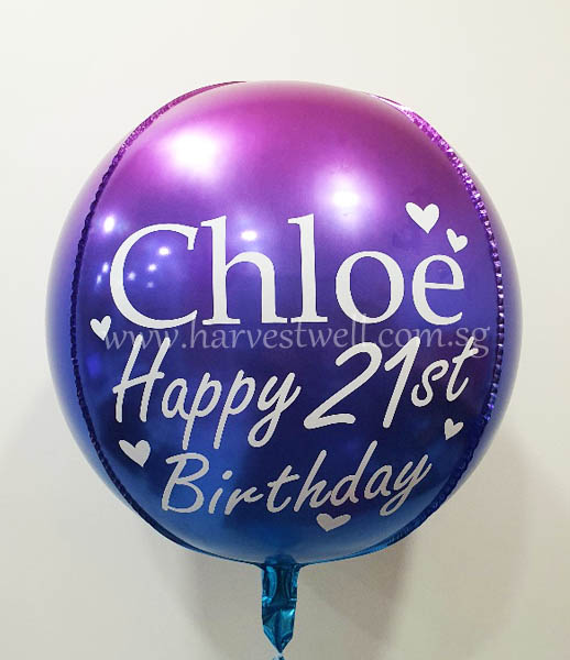 Happy Birthday Customize ORBZ Balloon